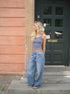 Alaia Low-Waisted Jeans with Lightning Detail - Eclaire