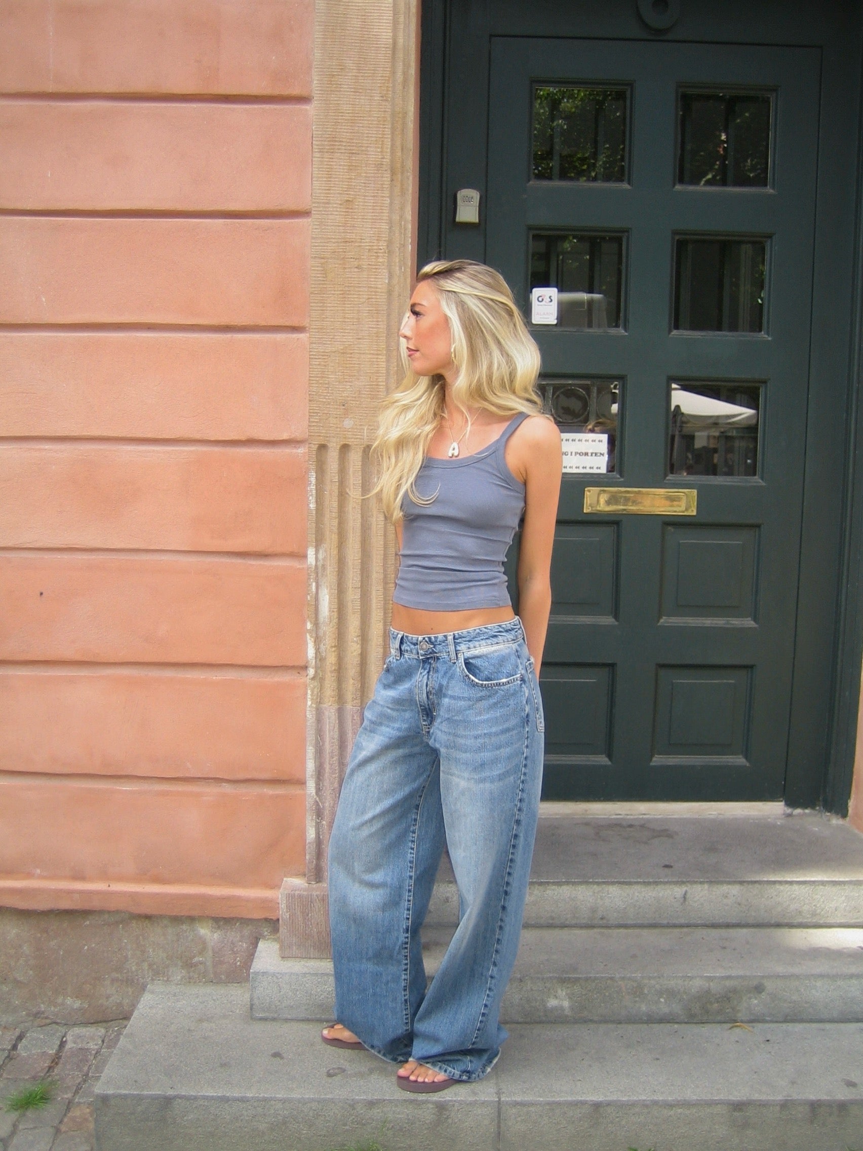 Alaia Low-Waisted Jeans with Lightning Detail - Eclaire