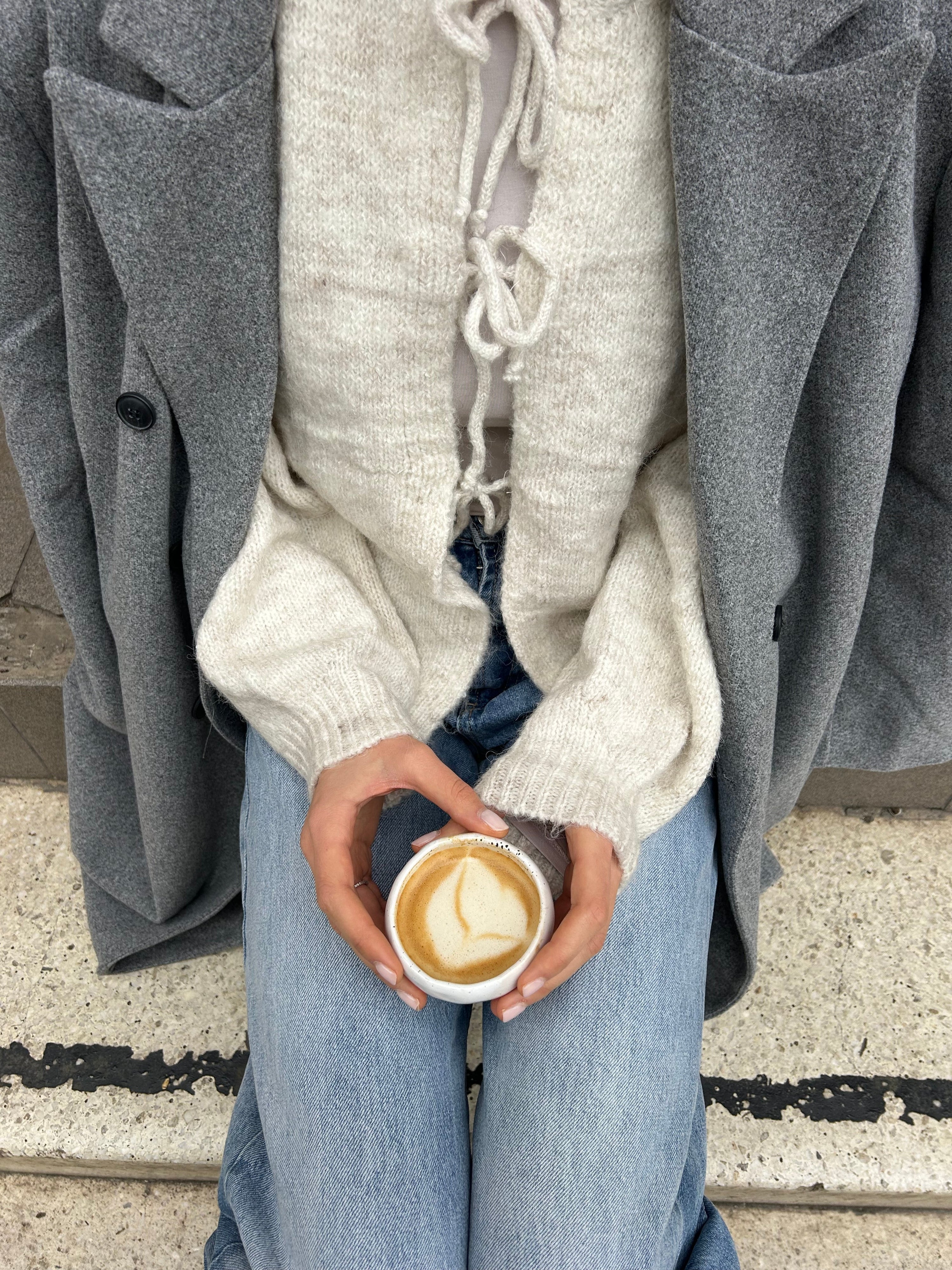 Gunilla Knitted Cardigan with Tie Details - Eclaire