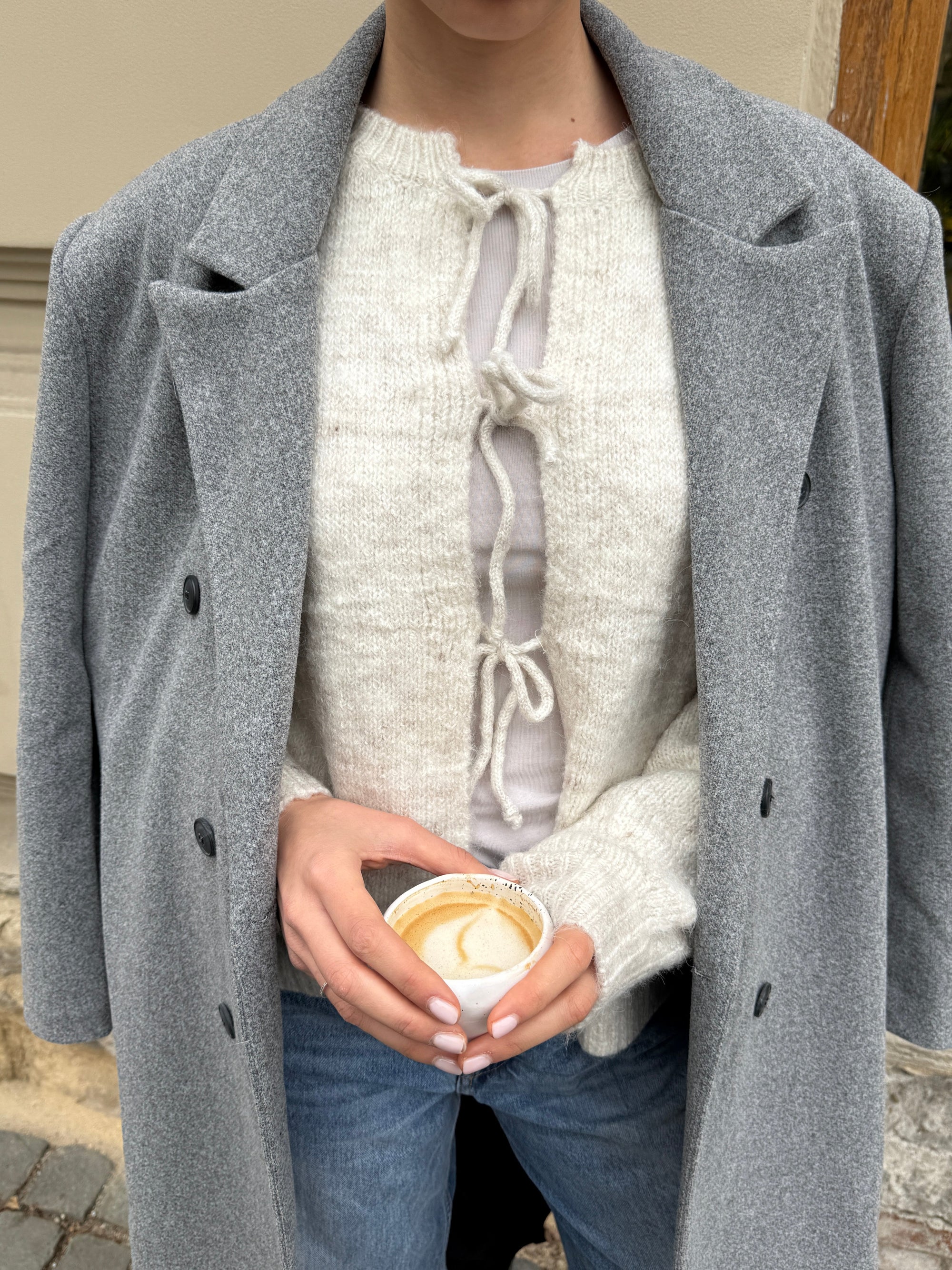 Gunilla Knitted Cardigan with Tie Details - Eclaire