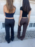 Britney Low Waisted Suit Pants - Eclaire