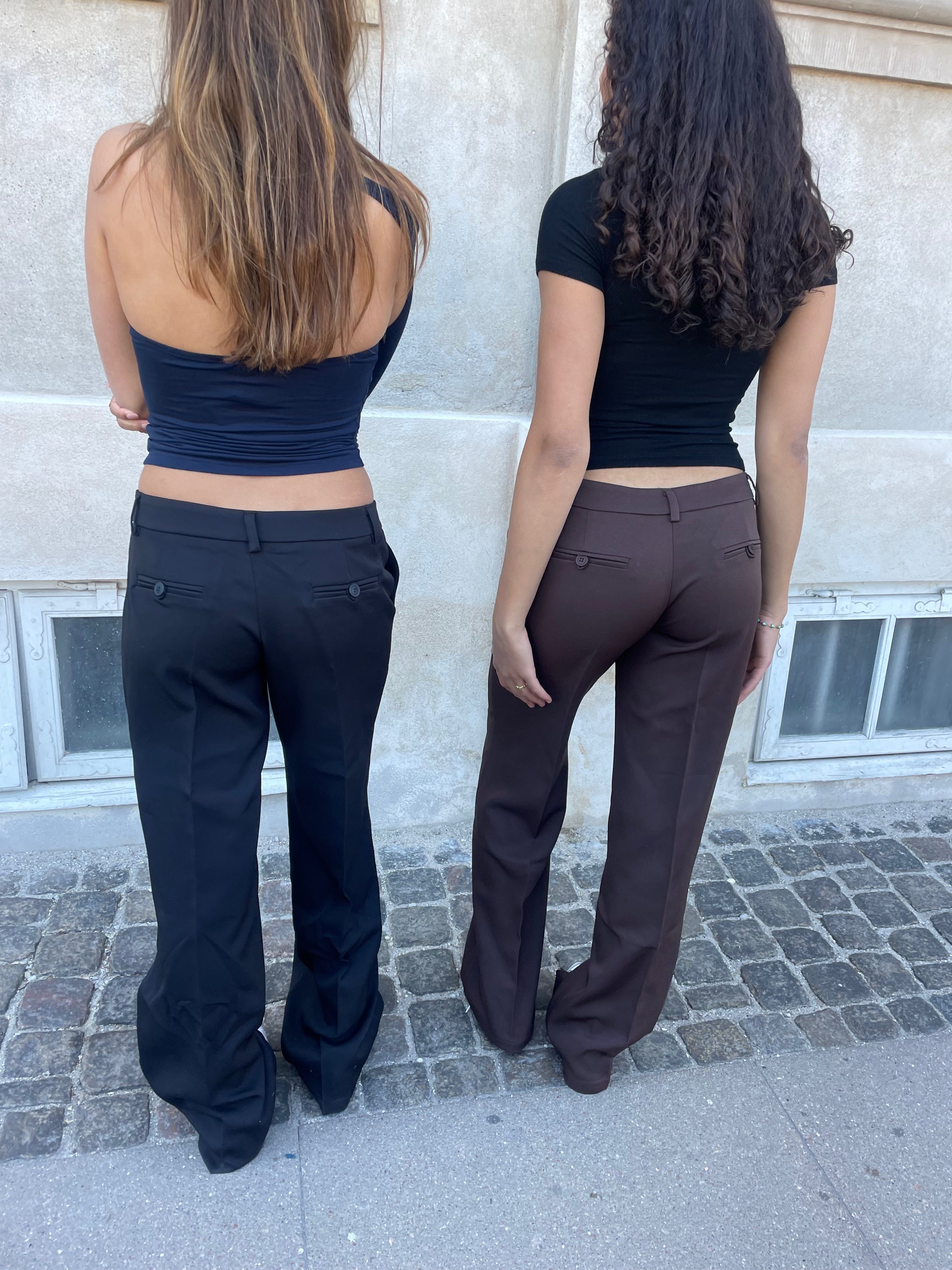 Britney Low Waisted Suit Pants - Eclaire