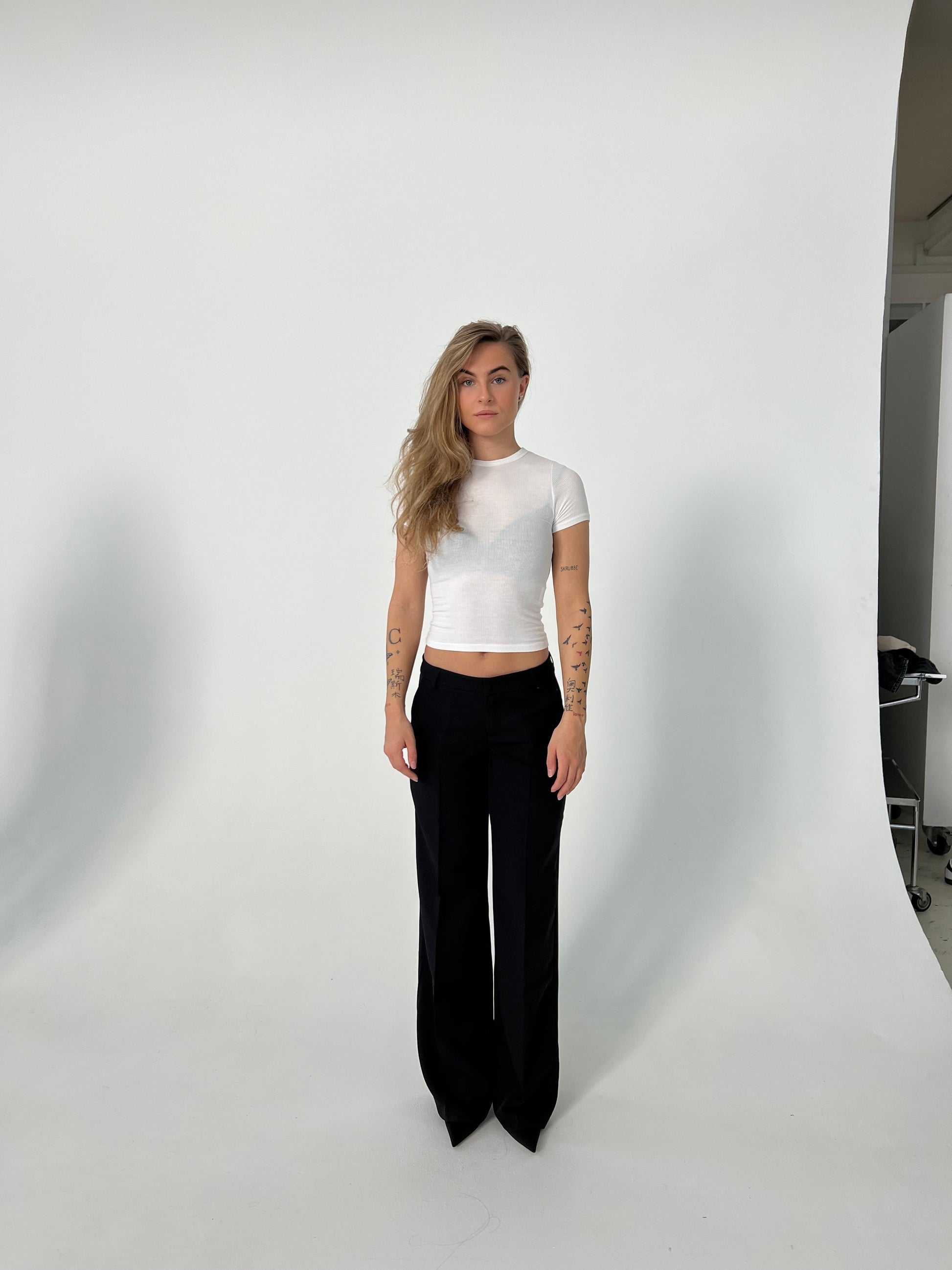 Britney Low Waisted Suit Pants - Eclaire