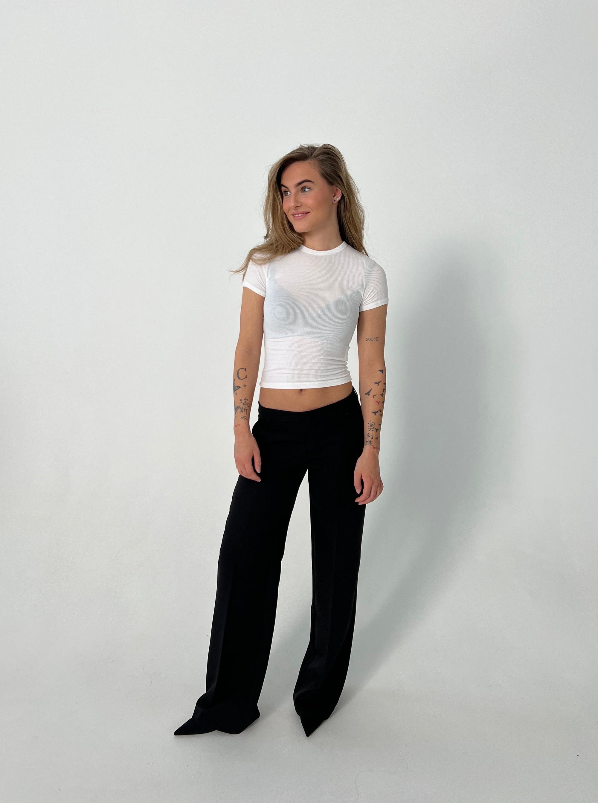 Britney Low Waisted Suit Pants - Eclaire