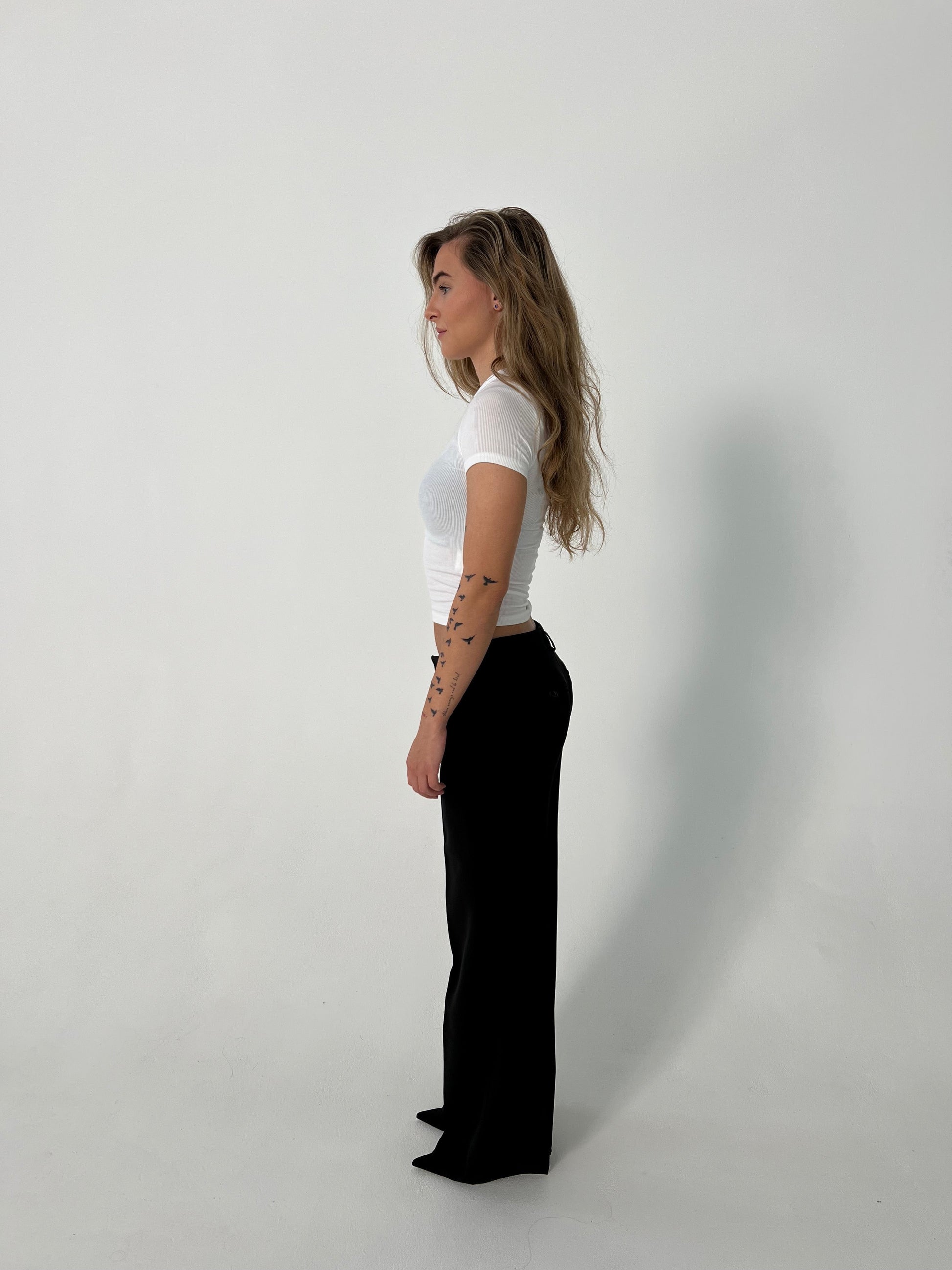 Britney Low Waisted Suit Pants - Eclaire