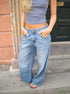 Alaia Low-Waisted Jeans with Lightning Detail - Eclaire