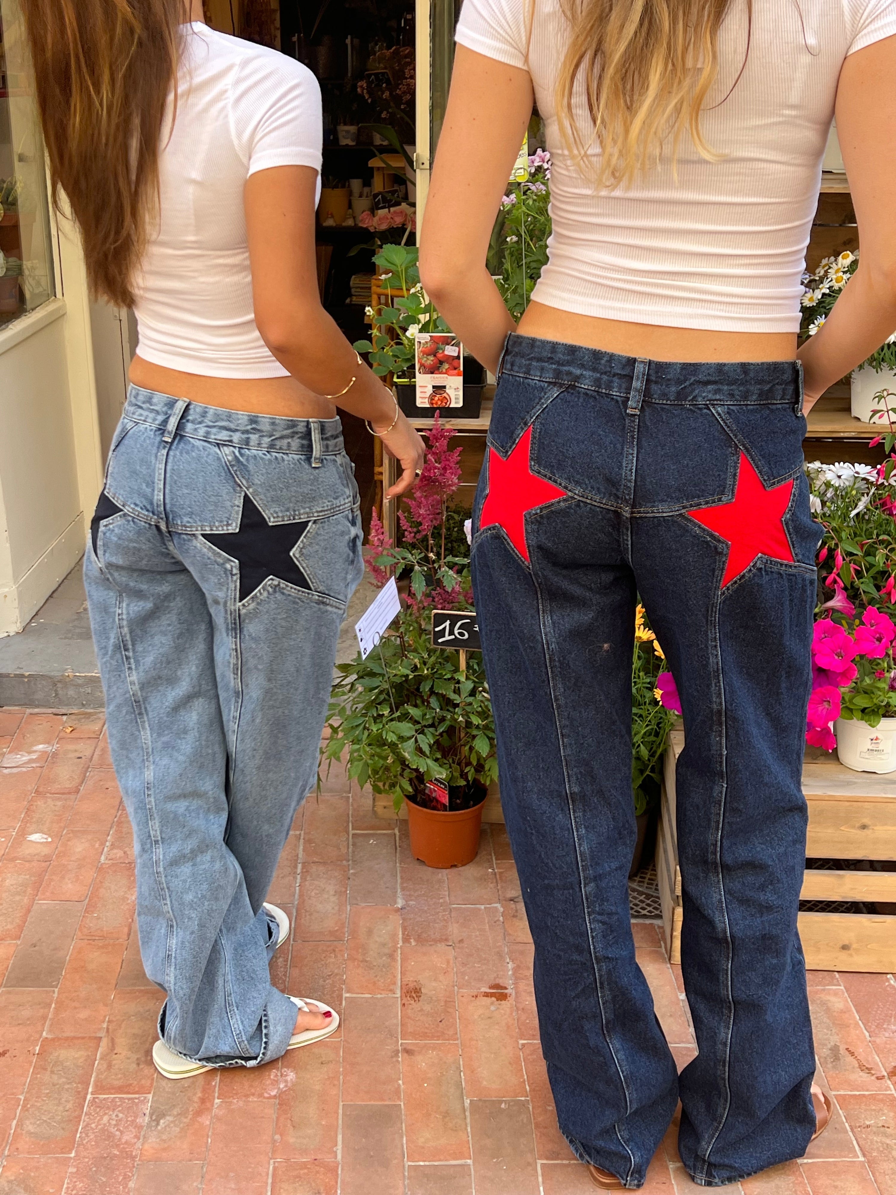 Star Jeans with Navy Stars - Eclaire