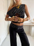 Kimmie Polka Dotted Top - Eclaire