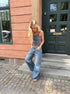 Alaia Low-Waisted Jeans with Lightning Detail - Eclaire