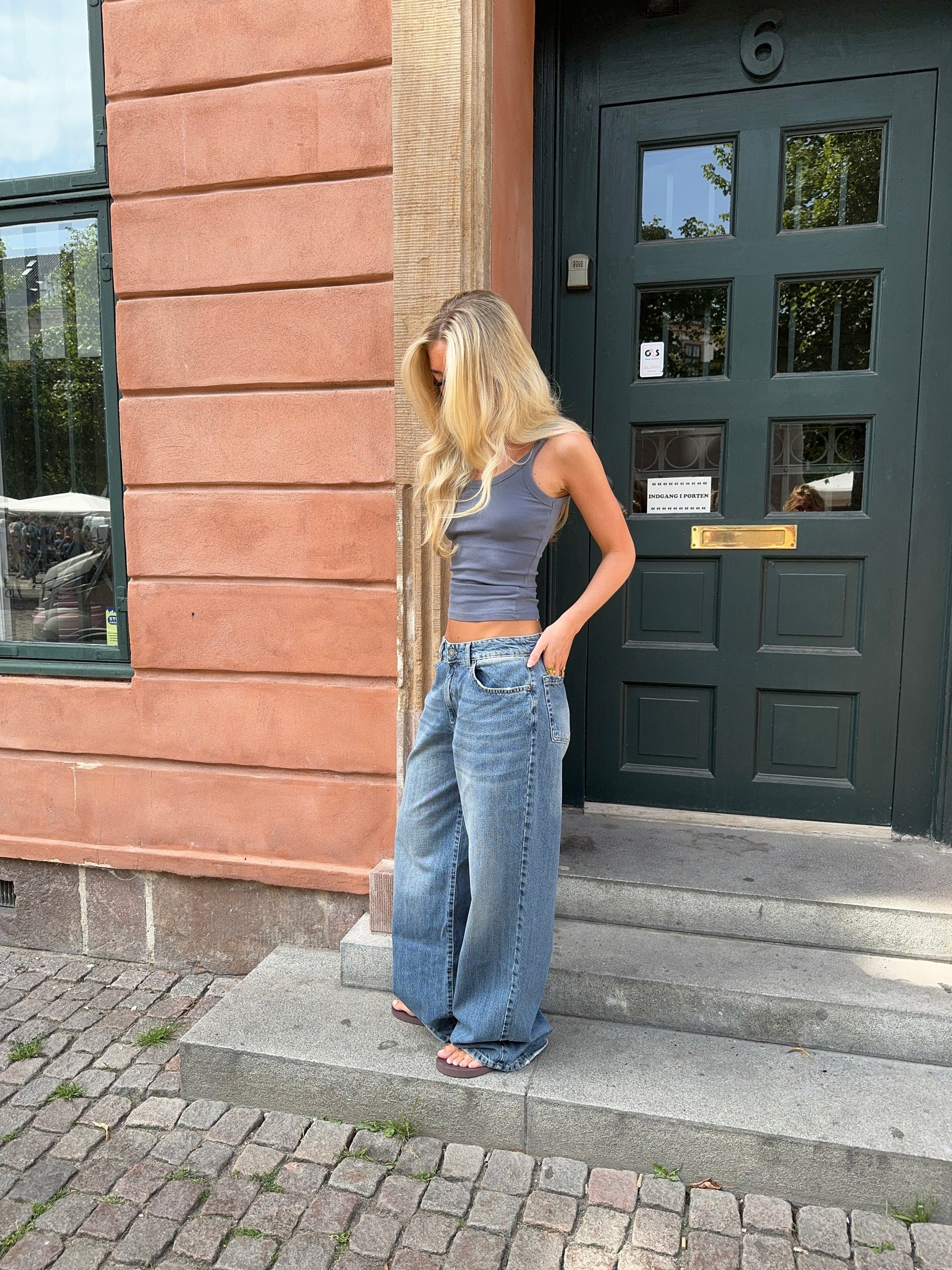 Alaia Low-Waisted Jeans with Lightning Detail - Eclaire