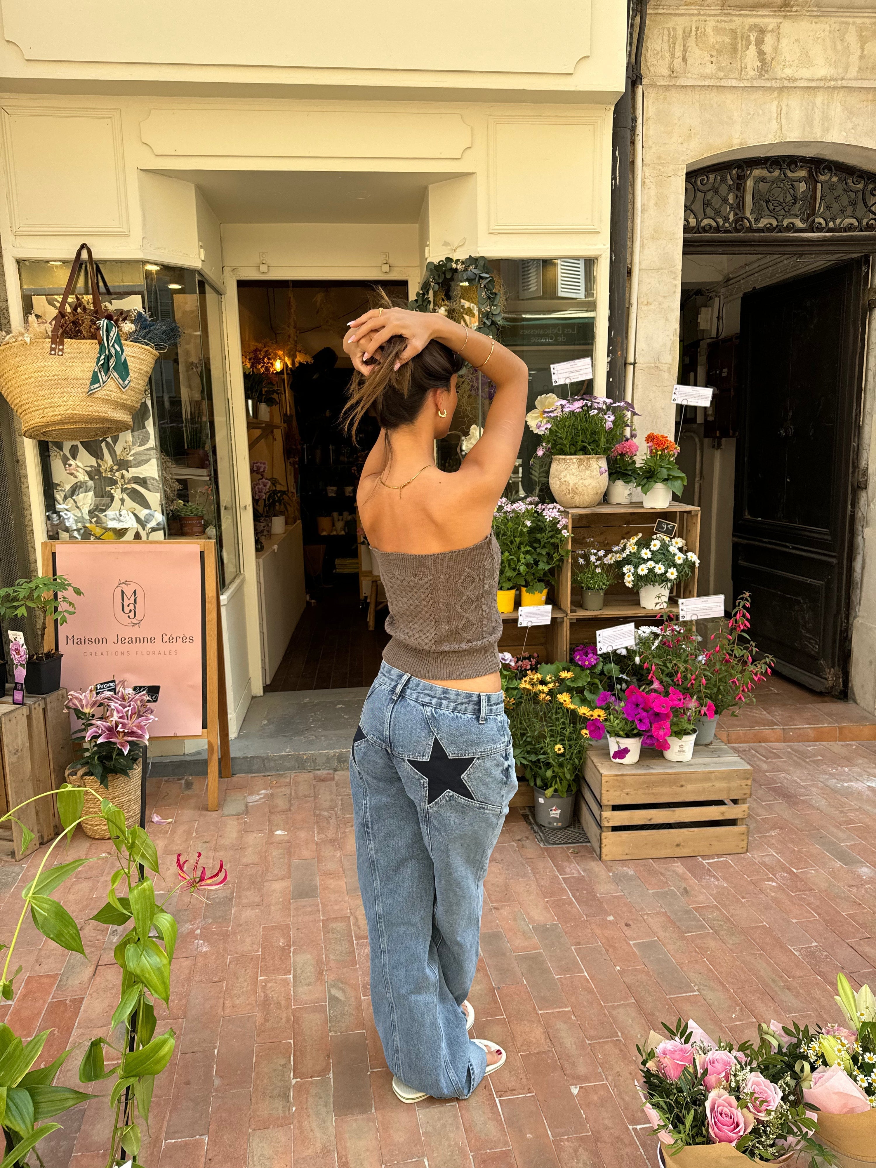 Star Jeans with Navy Stars - Eclaire