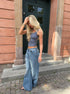 Alaia Low-Waisted Jeans with Lightning Detail - Eclaire