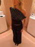 Kimmie Polka Dotted Top - Eclaire