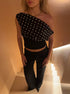Kimmie Polka Dotted Top - Eclaire