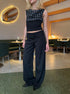 Calsia Suit Pants with Lace Trim - Eclaire