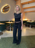Calsia Suit Pants with Lace Trim - Eclaire