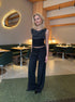 Calsia Suit Pants with Lace Trim - Eclaire